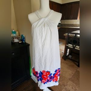 Tommy Bahama Linen Embroidered Flower Dress